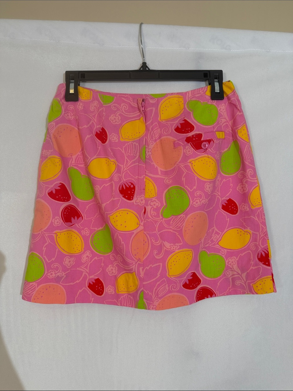 Vintage Lilly Pulitzer Skirt Size 6 Pink Colorful Fruit Print - Picture 2 of 8